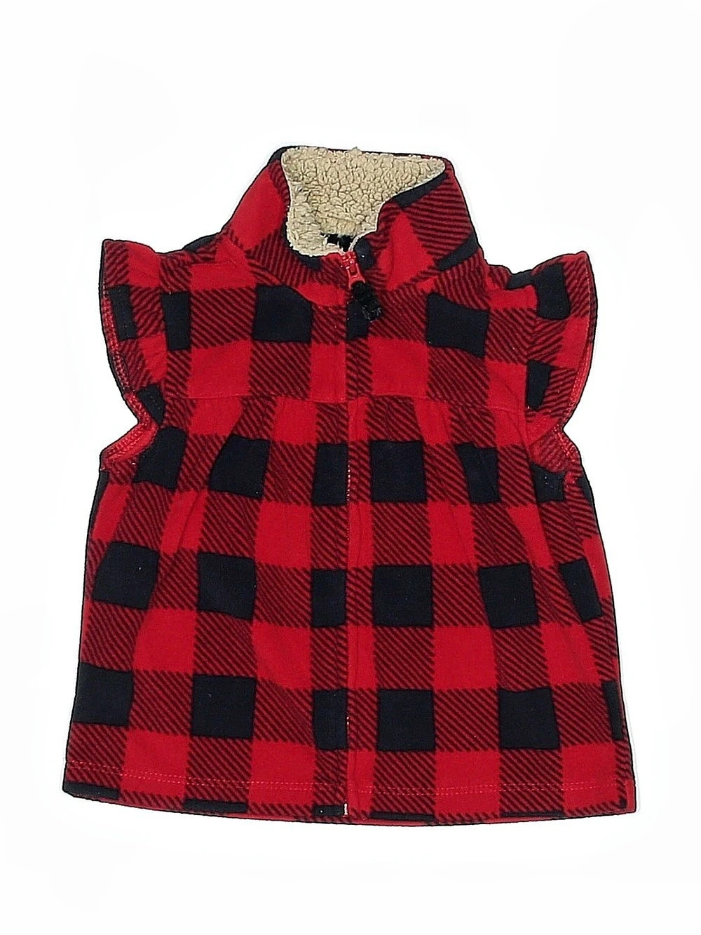 Carter's Baby Plaid Vest Red & Black 18M